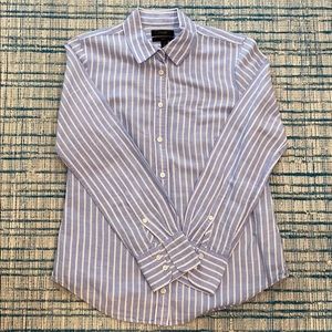 J. Crew light blue and white striped button down